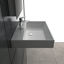 Bad1a Alpenberger - Lavello da appoggio in ghisa minerale, 60 x 42 cm, con troppopieno integrato, lavello rettangolare ed elegante, montaggio semplice