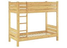 Erst-Holz Solido Letto a Castello per Adulti 90x190 con doghe rigide e divisibile 60.16-09-190T100