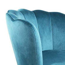 Genesis Flora Accent - Poltrona con schienale a forma di petalo e zampe in metallo cromato dorato