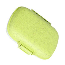 BANGSUN - Mini organizer portatile in plastica per pillole con paglia di grano