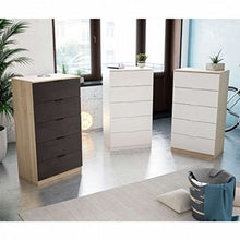 13Casa Priscilla S06 Cassettiera, Melammina, Rovere/Ruggine, 60x40x110 cm