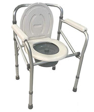 Sedia comoda pieghevole per WC o doccia, altezza regolabile 44-55cm