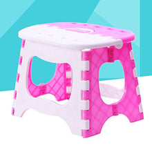 VORCOOL, sgabello pieghevole in plastica, portatile, per camera dei bambini, bagno, cucina, soggiorno, (rosa)