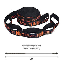 Cinghie per amaca, per appendere alberi e amaca, 300 kg, resistenti, da campeggio, con cinghie da appendere al 100% in poliestere non elasticizzato, confezione da 2