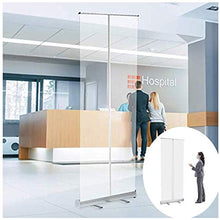 LHQ Pull Up Roller Banner Trasparente/Cancella PVC Mobile Sneeze Shield Shield - Schermo Protettivo per barriera Portatile Schermo divisore