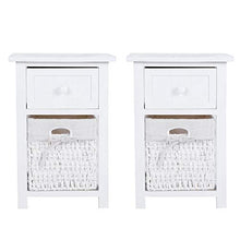 Comodino in legno, comodino, divano-tavolino da casa per ufficio(white)