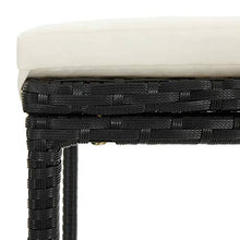 SKM Set da Bar da Giardino 5 pz con Cuscini in Polyrattan Nero (35kg)