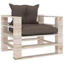 FAMIROSA Divano da Giardino in Pallet con Cuscini Talpa in Legno di Pino