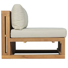Teako Design Poltrona lounge Loppio in legno massiccio di teak con cuscini e sedie da giardino, resistente alle intemperie