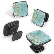 Ornamenti rotondi etnici colorati Pomelli per Porta Set di 4 Pomelli per Mobili Manopole per Cassetti Cucina Armadio Vetro