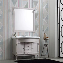 Kiamami Valentina MOBILE BAGNO SHABBY A TERRA NIZZA CON LAVABO E SPECCHIO