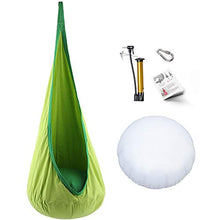 Eggdel Hammock del cotone del bambino con il cugino di plastica gonfiabile supporto fino a 70kg - Verde