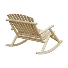 Outsunny Panchina Panca a Dondolo da Giardino a 2 Posti in Legno 114 × 96 × 98cm