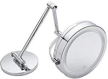 WQERLC Specchio a Parete, Specchi Home Led Ingrandimento 10X Montaio a Parete per Bagno Vanity Rasatura 360 ° Ruotabile da Tavolo, Specchi da Bagno Montaio a Parete
