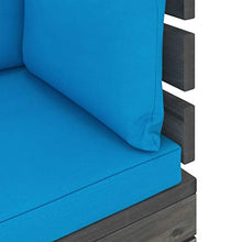 vidaXL Set Divani da Giardino su Pallet 6 pz con Cuscini Massello Pino