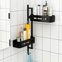 DZHTWSRYGR Bathroom Corner Shelf Bathroom Shelves, Bathroom Wall-Mounted Perforation-Free Storage Rack