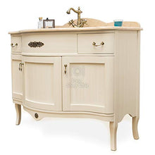 Shop Chic Arredo bagno classico london bombato avorio decapè con top in marmo