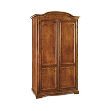 InHouse srls Armadio 2 Ante, Arte povera, in Legno massello e MDF con rifinitura in Noce Lucido - Mis. 107 x 55 x 197