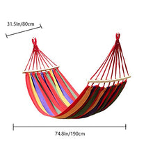 Camping Amaca Hanging Garden Hammock ispessite tela resistente Hammock portatile per Viaggi, Beach, Backyard (RED)