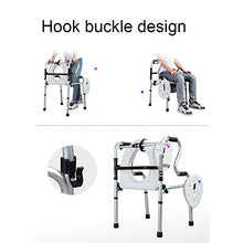 DGEMF Telaio per Camminatori Anziani in Alluminio Regolabile in Altezza con Rullo con Sedile da Bagno e Water,Withoutwheels