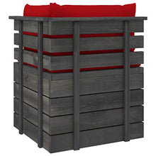FAMIROSA Set Divani da Giardino su Pallet 5 pz con Cuscini Massello Pino-1821