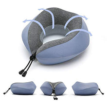Cuscino per il collo per il cuscino da viaggio regolabile per via aereo per memory schiuma Sleep-Soft Poggiatesta con supporto per il collo-Master di Comfort di volo, cuscino per seggiolino auto