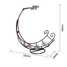 MOMIN Portabottiglie Supporto per Bicchiere da Vino in Ferro battuto con Forma di Vetro. Confezione da 2 Pezzi