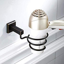Allettare Nero lucidato Olio in Ottone Massiccio Holder Piazza Capelli Base Dryer