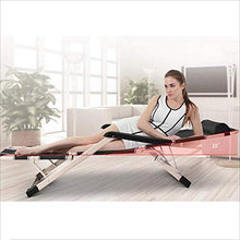 Generic Brands Sedia Pieghevole/Letto Pieghevole Sedia di Design in Alluminio Portatile Casual Moderna Nera