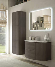 Mobile bagno sospeso Eden rovere scuro, solo colonna cm 45x38x170