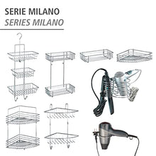 WENKO Portaoggetti angolare Milano 2 ripiani - 2 ripiani, Acciaio, 31.5 x 37 x 22 cm, Cromo