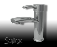 Sanlingo - Miscelatore lavabo monocomando, metallo cromato, design moderno
