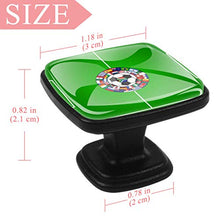 Campo da calcio con logo palla Pomelli per Porta Set di 4 Pomelli per Mobili Manopole per Cassetti Cucina Armadio Vetro
