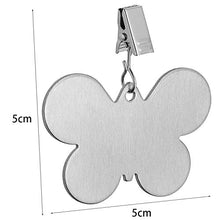 Camisin, clip per tovaglia per tavoli da esterni, con clip di peso, per giardino, farfalla, argento, 8 pezzi