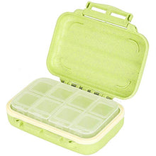 HERCHR Portapillole settimanale, Dispenser per farmaci da Viaggio con 8 Griglie(Verde)