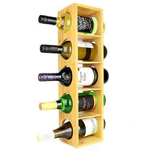 Maison & White Cremagliera del vino di bambù | Supporto a muro per 5 bottiglie | Cabinet in legno preassemblato per scaffali per vino | Design modulare impilabile