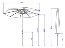 SORARA Palermo Parasole da Giardino, Sabbia, ø 300 cm (3m)