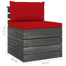 vidaXL Set Divani da Giardino su Pallet 7 pz con Cuscini Massello Pino