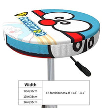 Doraemon - Coprisgabello rotondo per sedia da bar, lavabile, elastico, per sgabelli rotondi da 35,6 cm