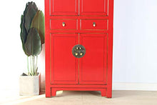 Yajutang - Comò cinese per matrimonio, in legno massiccio, colore: Rosso