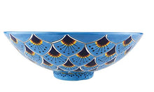 Casandra - Lavandino Talavera in turchese, modello Cerames, 44 x 13,5 cm, con sfera messicana