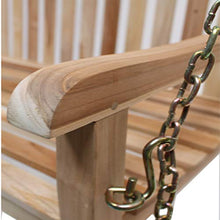 CHICREAT - Panchina a dondolo sospesa in legno di teak, circa 100 cm
