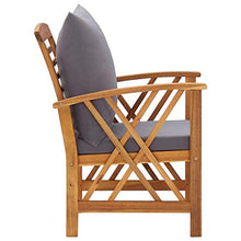 FAMIROSA Set Divani da Giardino 5 pz con Cuscini in Massello di Acacia-7994