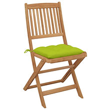 vidaXL Sedie da Giardino Pieghevoli 4 pz con Cuscini Massello Acacia