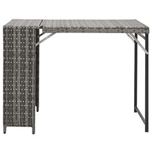 SKM Set da Pranzo da Giardino 5 pz Pieghevole in Polyrattan Grigio