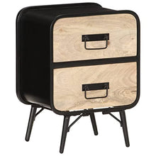vidaXL Comodino 40x30x55 cm in Legno Massello di Mango