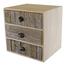 EliteKoopers - Cassettiera a 3 cassetti effetto legno con maniglie a ghiaia per accessori
