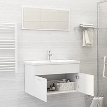 vidaXL Set Mobili da Bagno 2 pz Bianco in Legno Multistrato