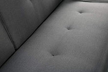 Divano angolare convertibile, design scandinavo, in tessuto, colore: grigio