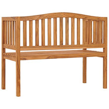 vidaXL Panchina da Giardino 120 cm in Legno Massello di Teak